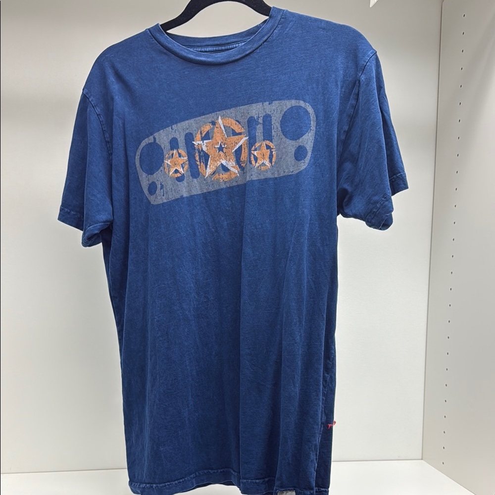 Jeep Blue and Orange Short Sleeve Tee Relaxed Vintage style